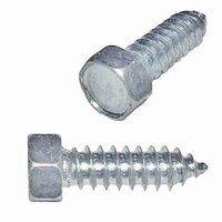3/8" X 1" Indented Hex Head, (No Slot), Tapping Screw, Zinc